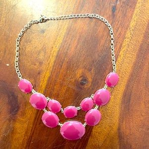 Hot pink statement necklace